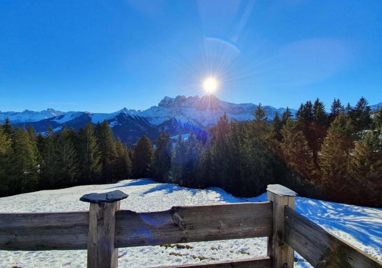 Aparthotel Mountain River Resort Val d'Illiez Bagian luar foto